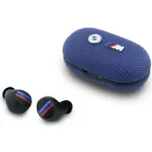 BMW Headphones Bluetooth TWS Metal Logo ENC blue