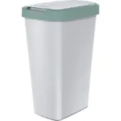 Prosperplast Odpadkový koš COMPACTA Q FLAP - objem: 45 l, barva: popelavá se světle zeleným víkem