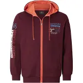 Jan Vanderstorm Kapuzensweatjacke "Sweatjacke RODERICH", Herren, Gr. L, rot (dunkelrot), Obermaterial: 100% Baumwolle CO., Sweatjacken Kapuzensweatjacke