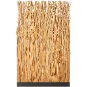 Invicta riess-ambiente Stehlampe NATURAL PARAVENT 180cm Longan-Holz Raumtrenner Stehleuchte Stehlampe Lampe Leuchte