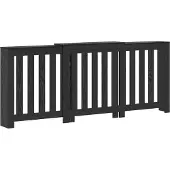 vidaXL Heizkörperabdeckung Schwarz Eichen-Optik 205 x 21,5 x 83,5 cm