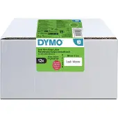 Dymo LabelWriter-Etiketten S0722560/11356, rechteckig, 41 x 89 mm, ablösbar, 12 Rollen mit jeweils 300 Etiketten, FSC-Papier, weiß