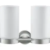 Duravit Doppelglashalter STARCK T m Glas r/l weiss matt edelstahl gebürstet edelstahl gebürstet