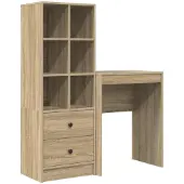 vidaXL Schreibtisch Sonoma-Eiche 105,5 x 34 x 127 cm 2 stk.