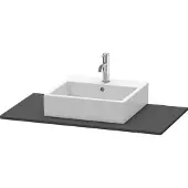 Duravit XSquare Konsole, 1 Ausschnitt, 1000x16x550mm, XS060E08080, Farbe: Graphit Supermatt Dekor