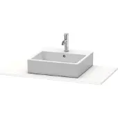 Duravit XSquare Konsole, 1 Ausschnitt, 1000x16x550mm, XS060E08484, Farbe: Weiß Supermatt Dekor