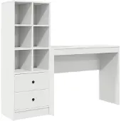 vidaXL Schreibtisch Weiß 145,5 x 40 x 127 cm 2 stk.