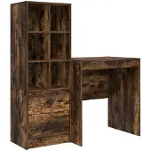 vidaXL Schreibtisch Geräucherte Eiche 115,5 x 50 x 127 cm 2 stk.