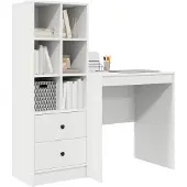 vidaXL Schreibtisch Weiß 115,5 x 50 x 127 cm 2 stk.
