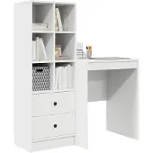 vidaXL Schreibtisch Weiß 145,5 x 40 x 127 cm 2 stk.