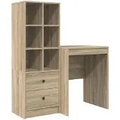 vidaXL Schreibtisch Sonoma-Eiche 105,5 x 50 x 127 cm 2 stk.