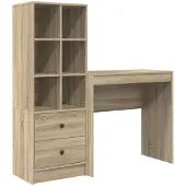 vidaXL Schreibtisch Sonoma-Eiche 125,5 x 40 x 127 cm 2 stk.