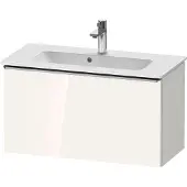 Duravit D-Neo Waschtischunterbau wandhängend, 810x440x372mm, 1 Auszug, mit Griff Edelstahl gebürstet, DE4269070220000, Farbe: Weiß Hochglanz Dekor