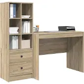 vidaXL Schreibtisch Sonoma-Eiche 145.5 x 50 x 127 cm 2 stk.