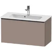 Duravit D-Neo Waschtischunterbau wandhängend, 810x440x372mm, 1 Auszug, mit Griff Diamantschwarz, DE42690BD430000, Farbe: Basalt Matt Dekor
