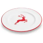 Sonstige Verlage Gmundner Keramik Rubinroter Hirsch Dezertní talí Gourmet 22 cm