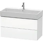 Duravit L-Cube Waschtischunterbau wandhängend, 2 Schubkästen, 984x544x459mm, LC627808484, Farbe: Weiß Supermatt Dekor