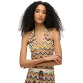 Superdry Zigzag Plunge Halter ärmelloses T-shirt