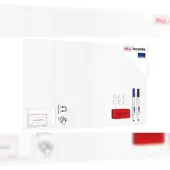 Allboards Rahmenloses SLIMboard – Magnetisches trocken abwischbares Whiteboard 200×120 cm + Zubehör