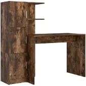 vidaXL Schreibtisch Geräucherte Eiche 133,5 x 50 x 124 cm 2 stk.
