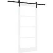 vidaXL Schiebetür ORKDAL Weiß und Schwarz 93 x 202 cm