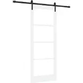 vidaXL Schiebetür ORKDAL Weiß und Schwarz 83 x 211 cm