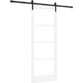 vidaXL Schiebetür ORKDAL Weiß und Schwarz 83 x 211 cm
