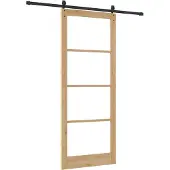 vidaXL Schiebetür 93 x 232 cm Massivholz Kiefer und Glas