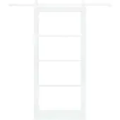 vidaXL Schiebetür ORKDAL Weiß 93 x 202 cm Massivholz Kiefer und Glas