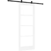 vidaXL Schiebetür ORKDAL Weiß und Schwarz 83 x 211 cm