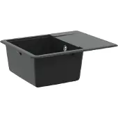 vidaXL Waschbecken Schwarz 560 x 460 mm 80% Quarz und 20% Harz