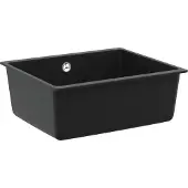 vidaXL Waschbecken Schwarz 530 x 460 mm 80% Quarz und 20% Harz