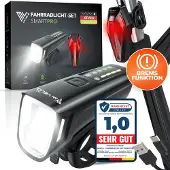MIVELO - Fahrradlicht Set LED - SMART PRO - mit Bremsfunktion - USB-aufladbar - schwarz