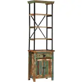 vidaXL Highboard 55x30x180 cm Altholz Massiv