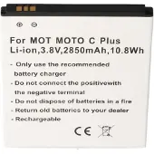 AccuCell Akku passend für Motorola MOTO C Plus, Li-Ion, 3,8V, 2850mAh, 10,8Wh