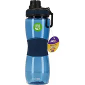Strigo Marineblaue Wasserflasche mit Gummigriff