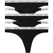 Calvin Klein Mixed Thong 5-pack Black Größe: L | Unterhosen Outlet | Damen | Schwarz