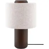 Globen Lighting Bosco Tischlampe creme/braun, Höhe 39 cm - , Bosco, Beige, für Wohnzimmer, Holz