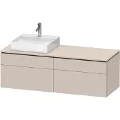 Duravit Waschtischunterbau L-CUBE 1420x482x550mm ta s-matt o ES taupe supermatt ohne Einrichtungssystem