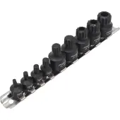 ASTA/SATRA Satz ofSchraubereinsätze of XZN 1/4"-3/8" Schaft, 9-teilig, idealfür schwere, langlebige, vielseitige, starke und einfach zu bedienende Werkzeuge ofmechanik