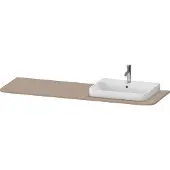 Duravit Waschtisch-Konsole Happy D.2 Plus 160x55cm, m 1 Ausschn, Beck. re, leinen