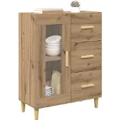vidaXL Sideboard Artisan-Eiche 69,5 x 34 x 90 cm Holzwerkstoff