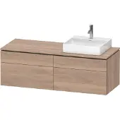 Duravit Waschtischunterschrank L-Cube 142x55x48,2cm, 2 SBK, wd, An R, Ei marm.