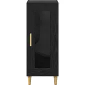 vidaXL Sideboard Schwarz Eichen-Optik 34,5 x 32,5 x 90 cm