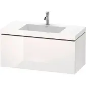 Duravit Waschtischunterbau L-CUBE m WT Vero Air 500x1000x480mm 1 HL we sma 1 Hahnloch weiß supermatt