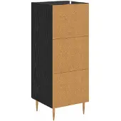 vidaXL Sideboard Schwarz Eichen-Optik 34 x 34,5 x 90 cm Holzwerkstoff
