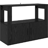 vidaXL Sideboard Schwarz Eichen-Optik 80 x 30 x 60 cm Holzwerkstoff