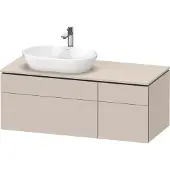 Duravit Waschtischunterbau L-CUBE 1220x482x550mm ta s-matt o ES taupe supermatt ohne Einrichtungssystem