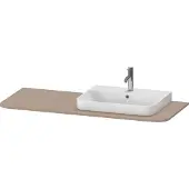 Duravit Waschtisch-Konsole Happy D.2 Plus 130x55cm, m 1 Ausschn, Beck. re, leinen