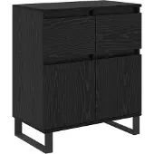 vidaXL Sideboard Schwarz Eichen-Optik 60 x 35 x 70 cm